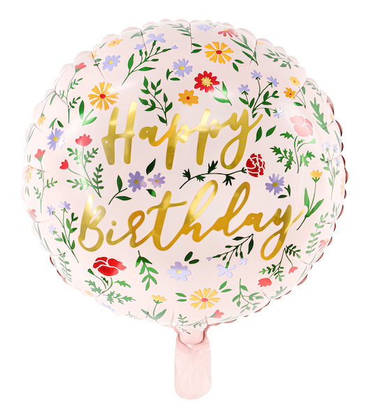Balon foliowy z helem HAPPY BIRTHDAY kolorowy 35/45 cm